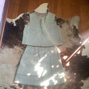 1960s style COS tweed shirt and top set matching